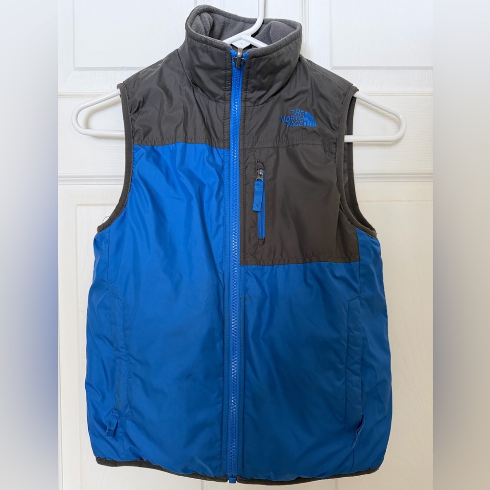 The North Face Kids Blue and Gray Vest Size 7/8